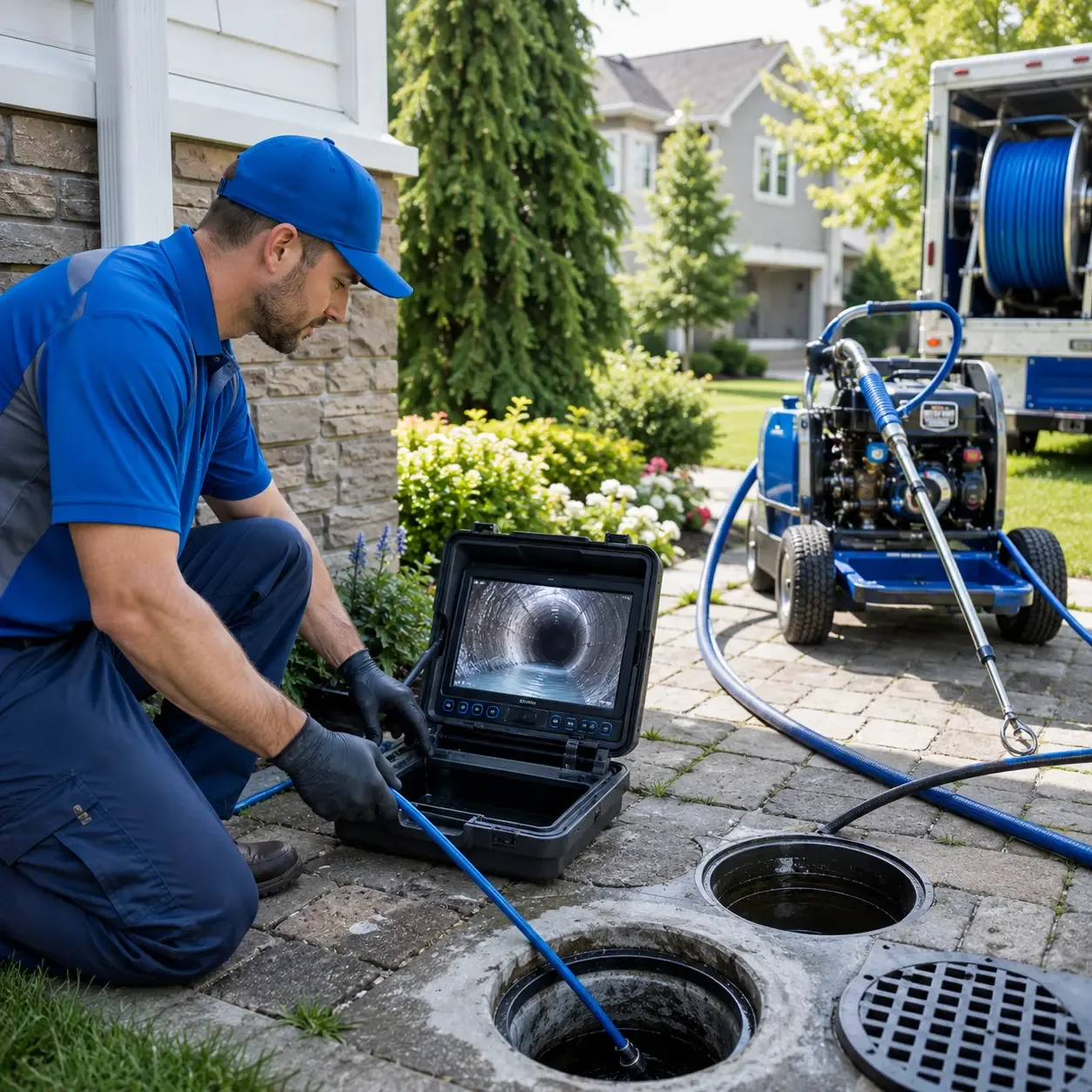 Outdoor drain cleaning professionals serving Brighton, MI